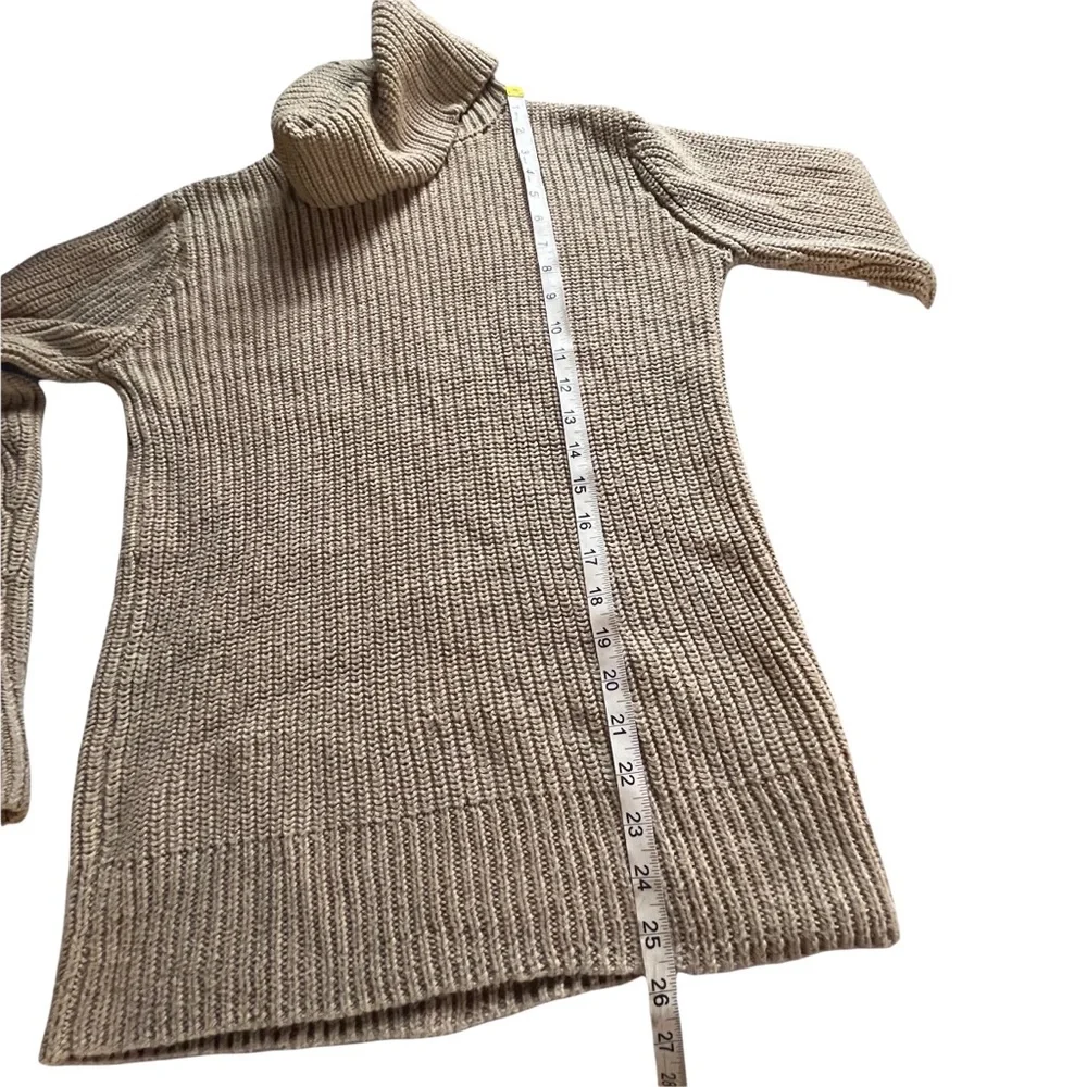 Abercrombie & Fitch Cowl Neck Women's Oatmeal Turtleneck Sweater size XS - Picture 9 of 12